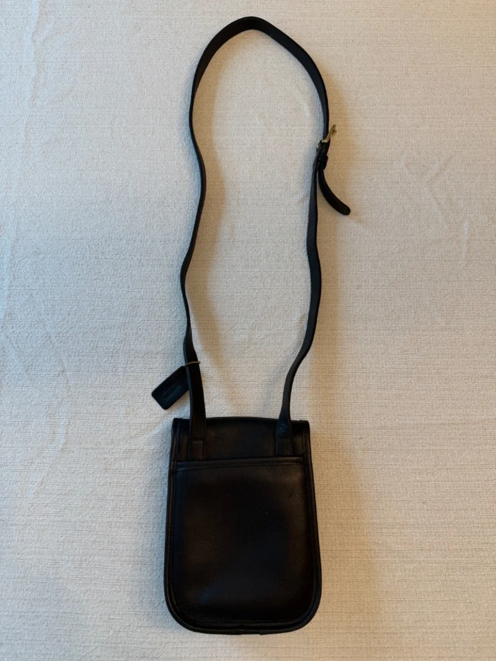 Vintage Coach Crossbody Bag Black Leather Turnlock No. 9978 90s Coach Purse
